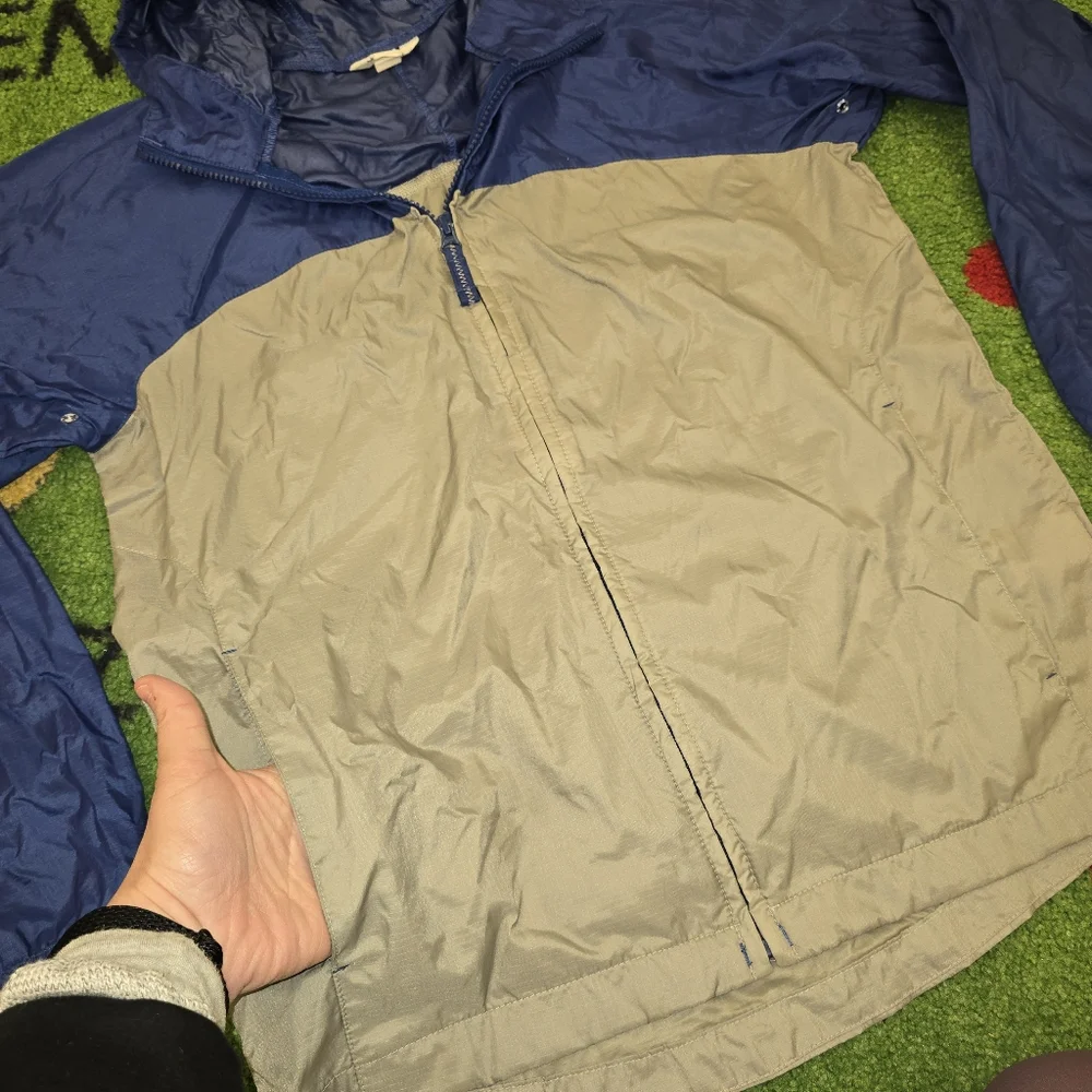 Land's End Kids Blue and Gray Raincoat Size Medium